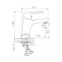 Смеситель для умывальника Golden Fox New Forest латунь 10210-FOX