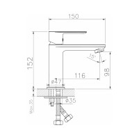 Смеситель Бродс д/умывальника шар. Golden Fox, латунь 10010-FOX