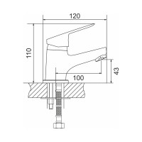 Смеситель для умывальника Gota Rocio Leone d35 1/10 051010-GOTA