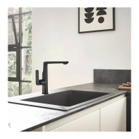 Смеситель для кухни Golden Fox Dartmoor с высоким изливом, черный, латунь 10330-FOX