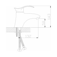 Смеситель для умывальника Gota Rocio Madrid d40 1/10 111010-GOTA