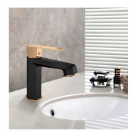 Смеситель для умывальника Golden Fox Hyde черный с золотом, латунь 10610-FOX