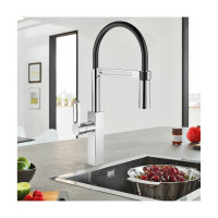 Смеситель Golden Fox Шеф ПРО д/кухни шар.с гибким силик.изливом черн. 2-х реж.аэратор 11022-FOX