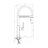 Смеситель Golden Fox Шеф ПРО д/кухни шар.с гибким силик.изливом черн. 2-х реж.аэратор 11022-FOX