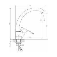 Смеситель Golden Fox Йоркшир д/кухни шар. с высоким изливом креп.гайка латунь 11231-FOX
