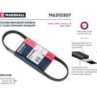 Ремень поликлиновой 5PK705E Ford C-Max I 07-, Focus II, III 04-, Volvo S40 II 04- MARSHALL M6310307