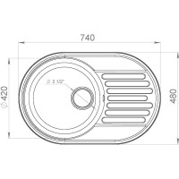 Кухонная мойка Lex Como 740 Sand RULE000011