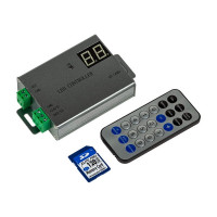 Контроллер MAKSILED DMX 5В, 4096pix, SD-card, ПДУ, SPI/DMX, IP20, 70x53x19мм ML-4096-RC