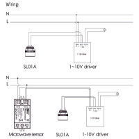 Датчик освещенности AcTEC 1-10В, 50mA, IP20, 90град, h24xd23мм SL01A