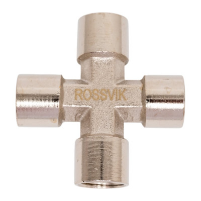 Соединитель крест FFFF 1/4" Rossvik .R A139/2