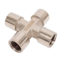 Соединитель крест FFFF 1/4" Rossvik .R A139/2