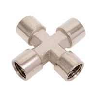 Соединитель крест FFFF 1/4" Rossvik .R A139/2