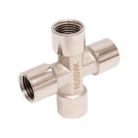 Соединитель крест FFFF 1/4" Rossvik .R A139/2