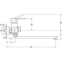 Смеситель для ванной G-Lauf ZIG7-A166