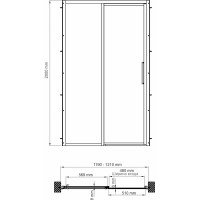 Душевая дверь WasserKraft Лопау (Lopau) 32S05L