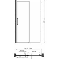 Душевая дверь WasserKraft Лопау (Lopau) 32S05R