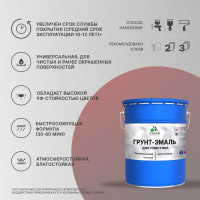 Грунт-Эмаль MALARE для пластика, окон и подоконников, сайдинга, глянцевый, графитово-серый(темный), 18 кг ГЭПЛСТ7024Г1800