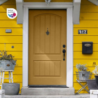 Грунт-Эмаль MALARE для пластика, окон и подоконников, сайдинга, глянцевый, желтый, 18 кг ГЭПЛСТ1023Г1800