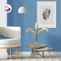 Акриловая краска MALARE для садовой мебели, по дереву, для наружных и внутренних работ, моющаяся без запаха матовая, стальной голубой, 1 кг. КСДМБАСТГМ0100