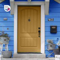 Акриловая краска MALARE для садовой мебели, по дереву, для наружных и внутренних работ, моющаяся без запаха матовая, стальной голубой, 1 кг. КСДМБАСТГМ0100