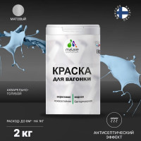 Краска MALARE для вагонки, с антисептическим эффектом, акварельно-голубой, 2 кг КВГНКААКГМ0200