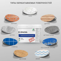 Фасадная краска MALARE ГОСТ быстросохнущая, терракотовый, 9 л 2036769918216