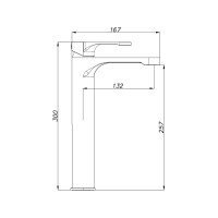 Смеситель для раковины высокий Azario VIANO AZ-15834551 00075937