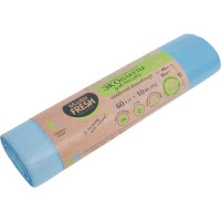 Пакеты голубые с завязками для мусора Эко 10 шт, 60 л, 23 мкм MASTER FRESH 218469