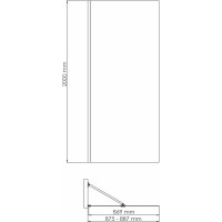 Душевая перегородка WasserKraft Айш (Aisch) 55W39