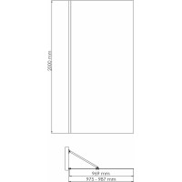 Душевая перегородка WasserKraft Айш (Aisch) 55W44