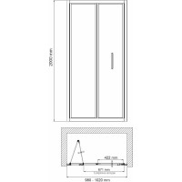 Душевая дверь WasserKraft Везер (Weser) 78F12