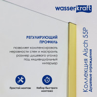 Душевая дверь WasserKraft Айш (Aisch) 55P12