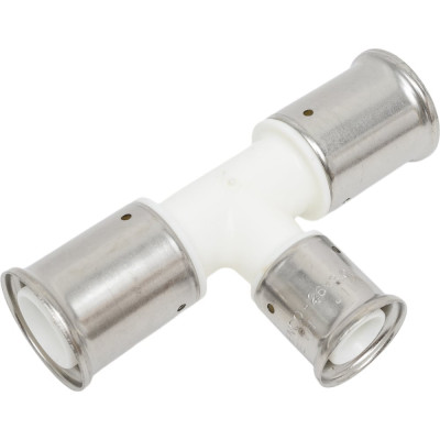 Переходный тройник HENCO уменьшенный в центре, ПВДФ пресс , белый, 32x26x32 10PKW-322632