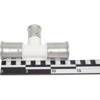 Переходный тройник HENCO уменьшенный в центре, ПВДФ пресс , белый, 32x26x32 10PKW-322632