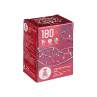 Электрическая гирлянда Сноубум вьюн 14м, 180 LED,мультицвет, 8 режимов, ПВХ, прозрачный, 220В 384-038