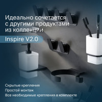 Двойной крючок для полотенец AM.PM Inspire 2.0 черный A50A35622