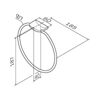 Кольцо для полотенец AM.PM Inspire 2.0 черный A50A34422