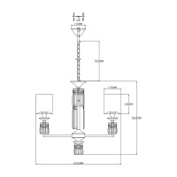 Подвесная люстра Moderli Slam V2691-5P