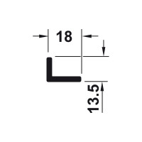 Направляющая шина Hafele Slido Fold 40 нижняя 2 м 409.60.902