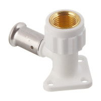 Водорозетка HENCO ВР, ПВДФ пресс, белая, 16x1/2", 56 мм 2PKW-1604