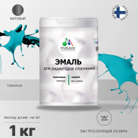 Эмаль EcoCorr MALARE для труб и радиаторов отопления, для батарей, водная акриловая без запаха матовая, тиффани, 1 кг ЭЭКОТИФМ0100