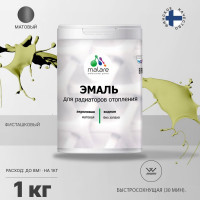 Эмаль EcoCorr MALARE для труб и радиаторов отопления, для батарей, водная акриловая без запаха матовая, фисташковый, 1 кг ЭЭКОФИСМ0100