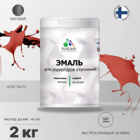 Эмаль EcoCorr MALARE для труб и радиаторов отопления, для батарей, водная акриловая без запаха матовая, алое танго, 2 кг ЭЭКОАЛТМ0200