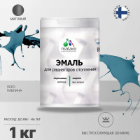 Эмаль EcoCorr MALARE для труб и радиаторов отопления, для батарей, водная акриловая без запаха матовая, перо павлина, 1 кг ЭЭКОПЕПМ0100