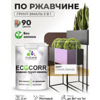 Грунт-Эмаль 3в1 MALARE EcoCorr для металлических поверхностей, акриловая быстросохнущая без запаха, матовая, горная лаванда, 2 кг ГЭЭКОГОРМ0200