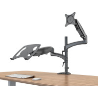 Кронштейн для монитора/ноутбука CACTUS CS-VM-LH08-BK черный, 13"-27" макс. 8 кг, настольный, поворот и наклон 1380947