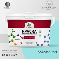 Краска MALARE от плесени и грибка, аквамарин, 1.3 кг КБСПТАКВМ0130