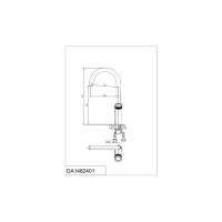 Смеситель для кухни высокий DQ Bayern.Alfeld, хром DA1482401