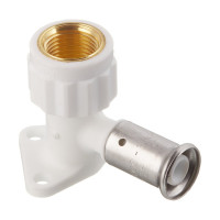 Водорозетка HENCO ВР, ПВДФ пресс, белая, 16x1/2", 56 мм 2PKW-1604