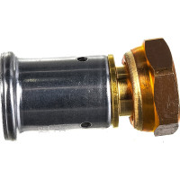 Муфта HENCO накидная гайка, плоское уплотнение, латунь пресс, 20x1/2" 26P-20Z04